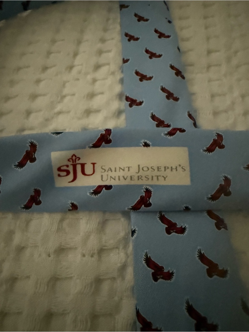 Vineyard Vines Saint Joseph's University Light Blue in Tie with Red Eagle Motif
